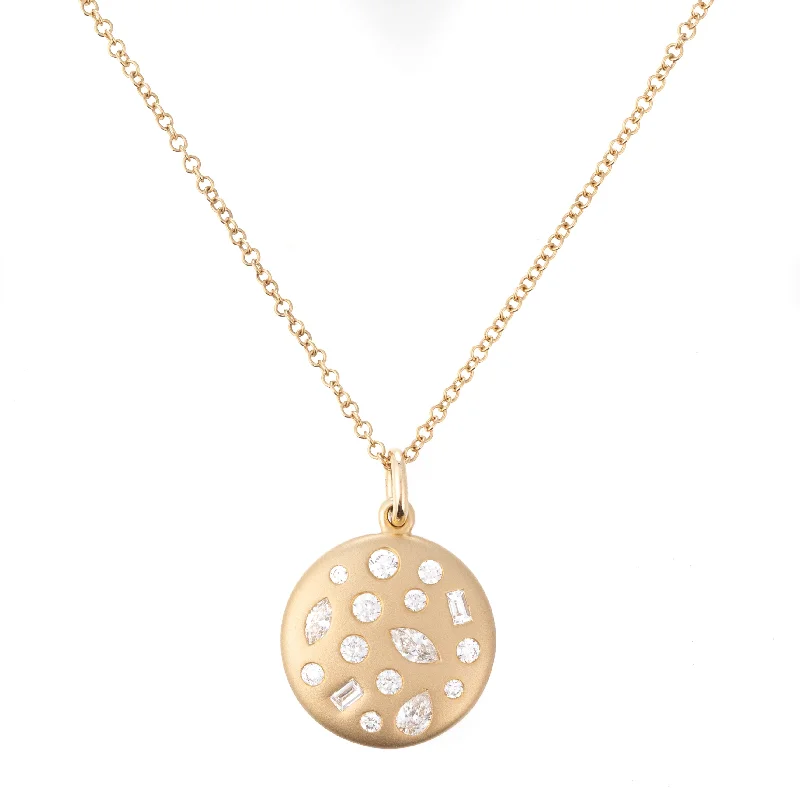 Simple silver necklaces for every occasion-Philos Disc Necklace