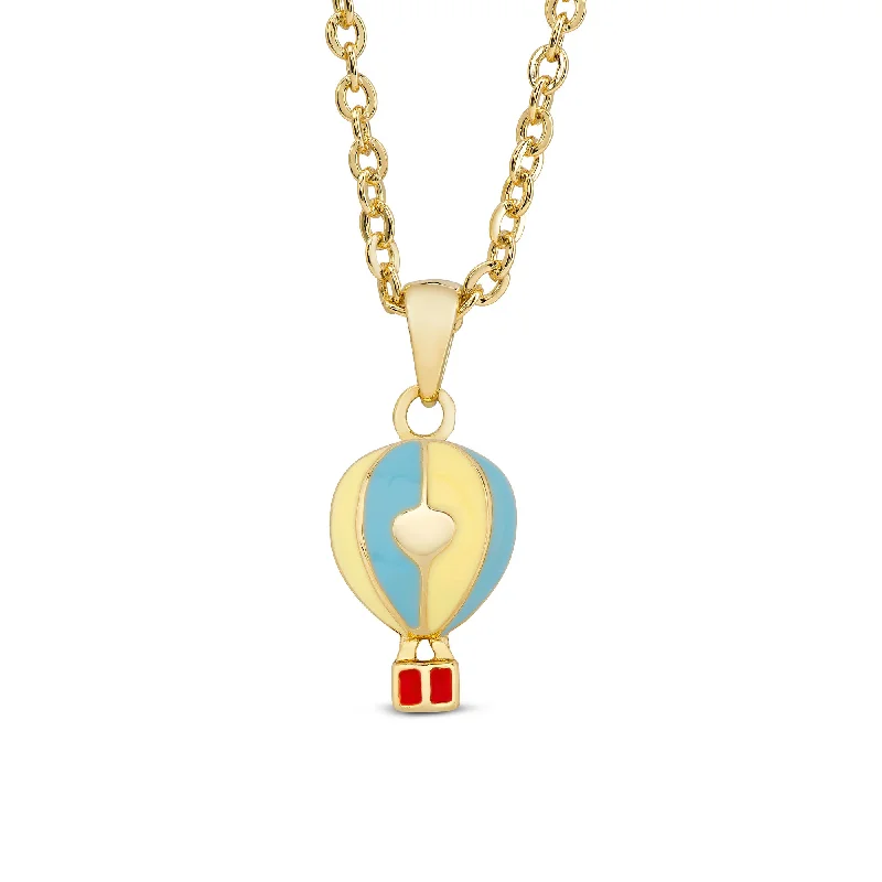 Elegant gemstone necklaces with gold chains-Hot Air Balloon Necklace