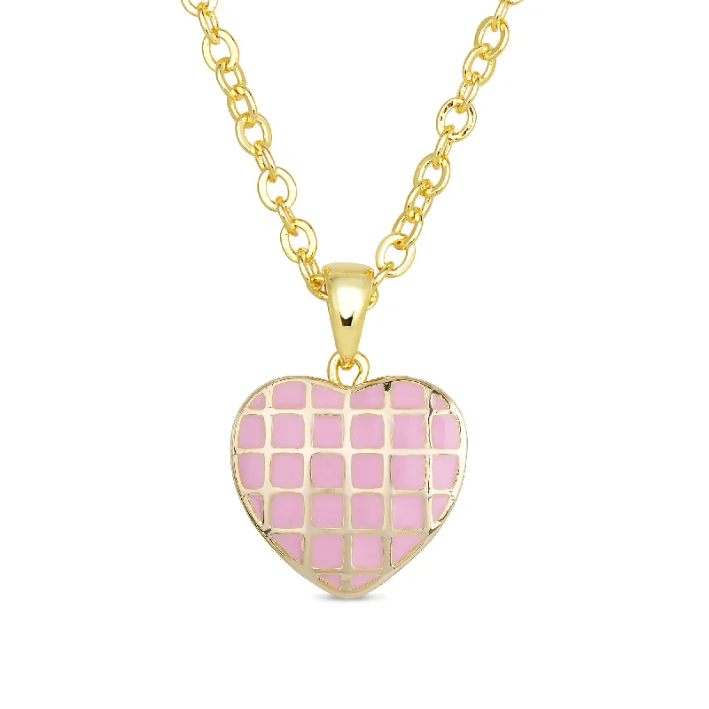 Stunning necklaces with precious stones-Lattice Heart Necklace