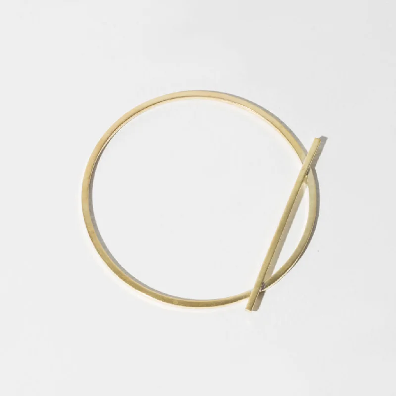 Beautiful gold bangles for women-Embrace Bangle - Brass