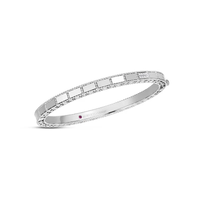 Simple yet stylish bracelets with charms-Roberto Coin Mosaic Diamond Accent Bangle