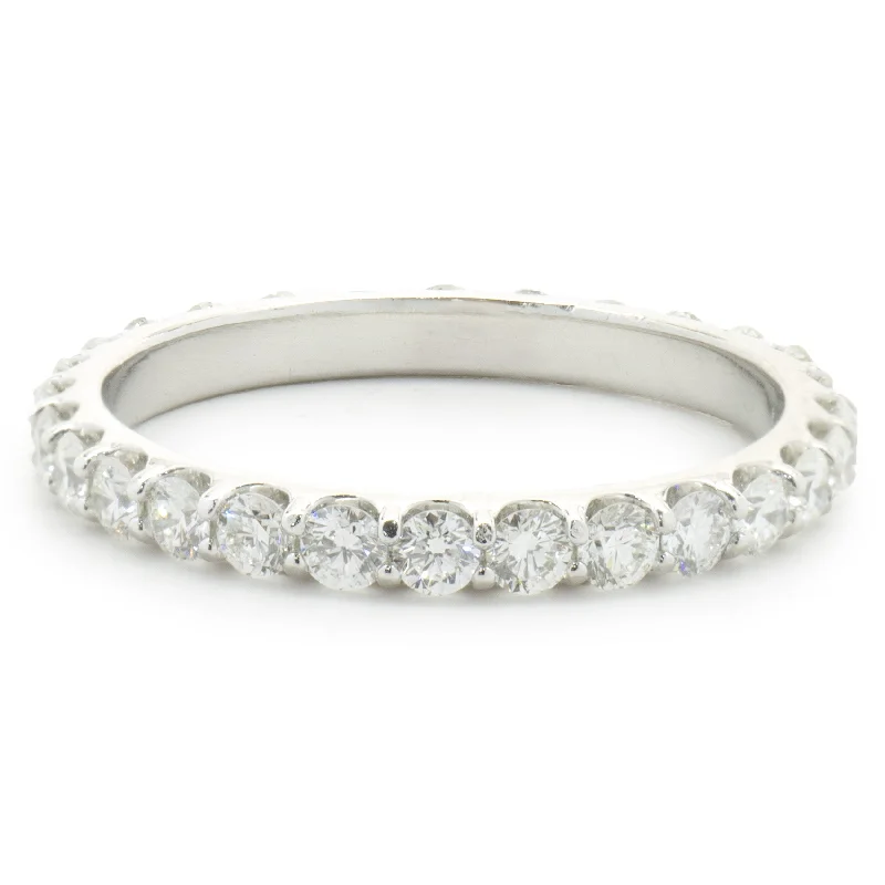 Classic princess cut engagement rings-Platinum Diamond Eternity Band