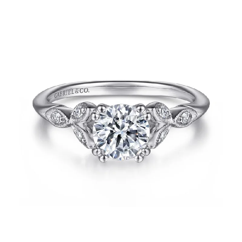 Classic engagement rings with oval diamonds-Gabriel & Co. Celia Engagement Ring Setting