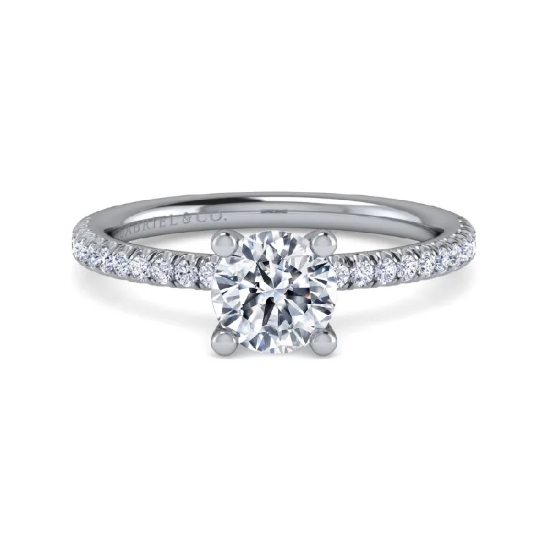 Timeless engagement rings with round diamonds-Evelyn Engagement Ring Setting