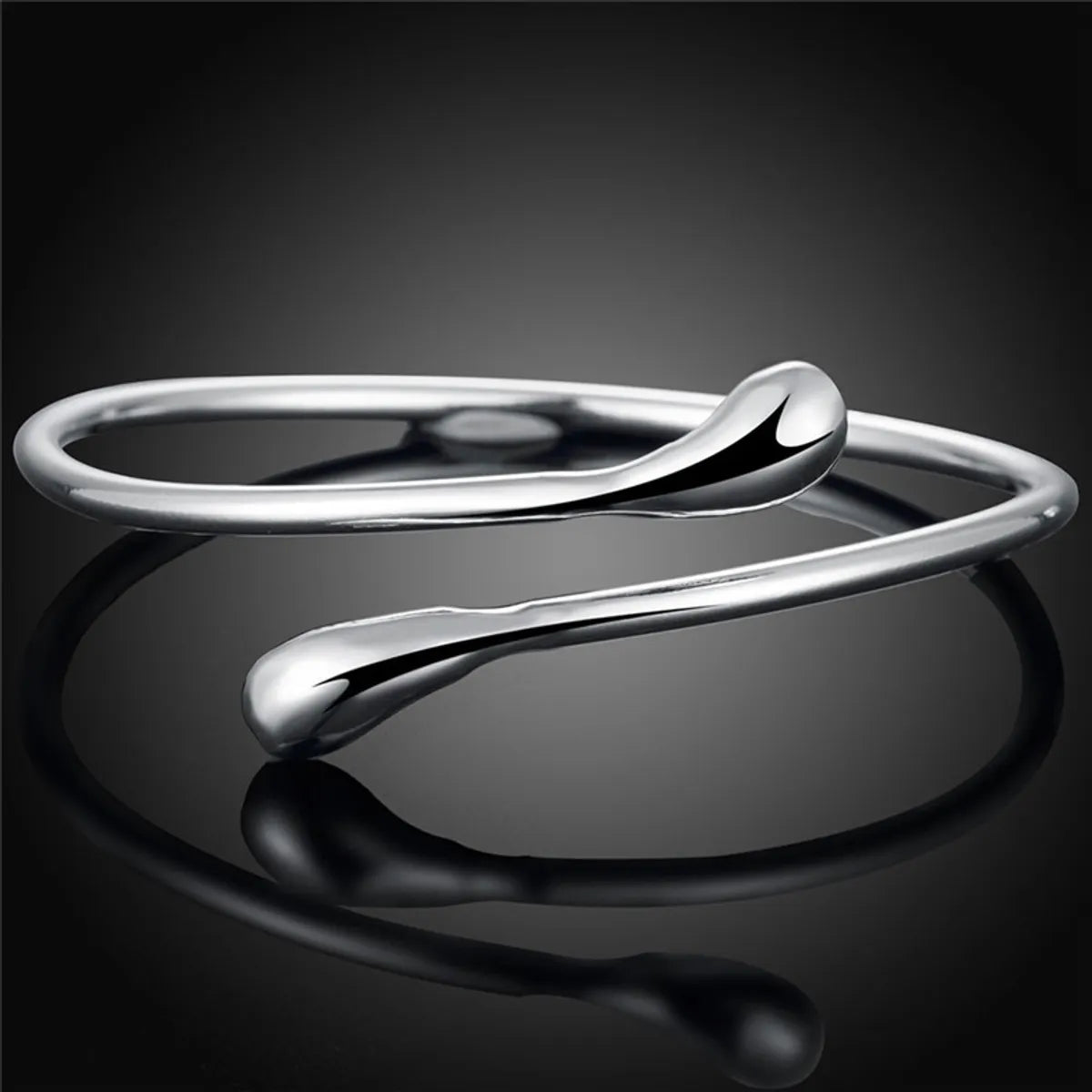 Affordable charm bracelets for women-Simple Style Snake Alloy Wholesale Bangle