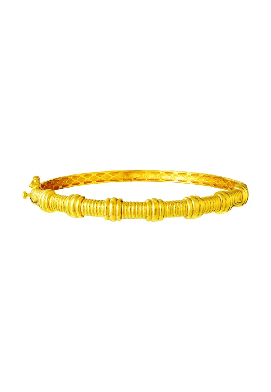 Personalized bangles with charms and beads-TOMEI Lusso Italia Bangle, Yellow Gold 916