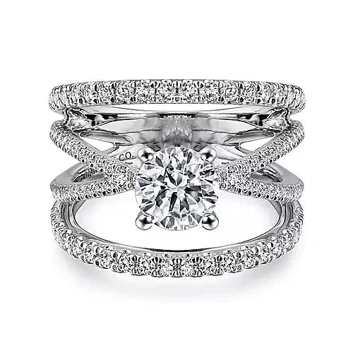 Elegant engagement rings with princess-cut diamonds-Titania Engagement Ring Setting