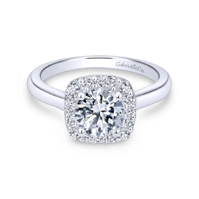 Luxury engagement rings with diamond bands-Gabriel & Co. Miley Engagement Ring Setting