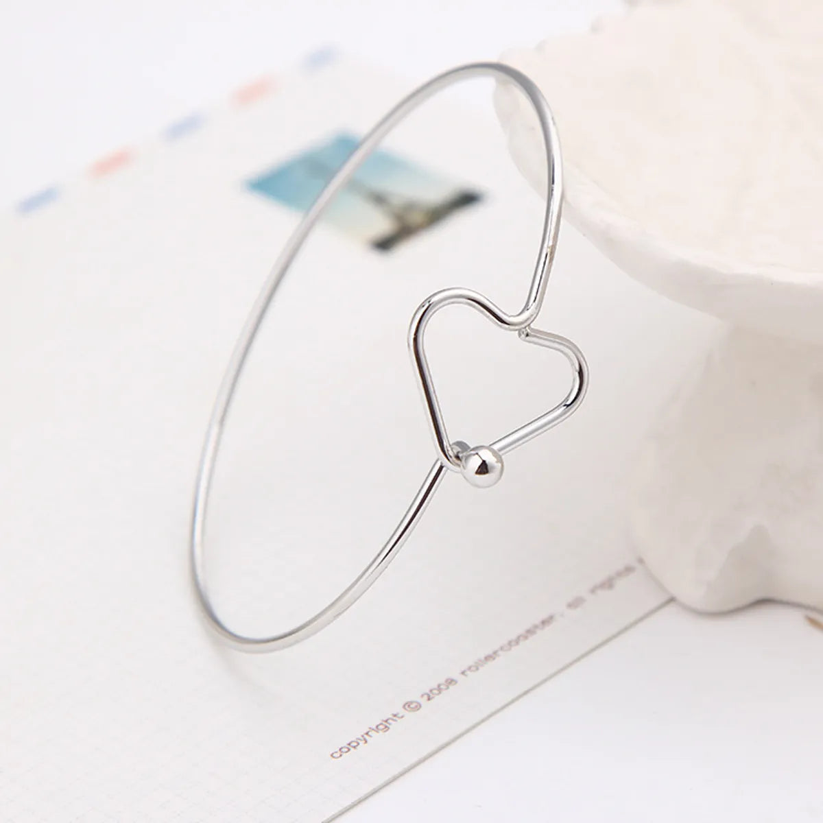 Silver Heart-Shaped Inner Diameter 6cm