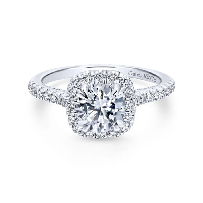 Stunning engagement rings with princess halos-Balsam Engagement Ring Setting