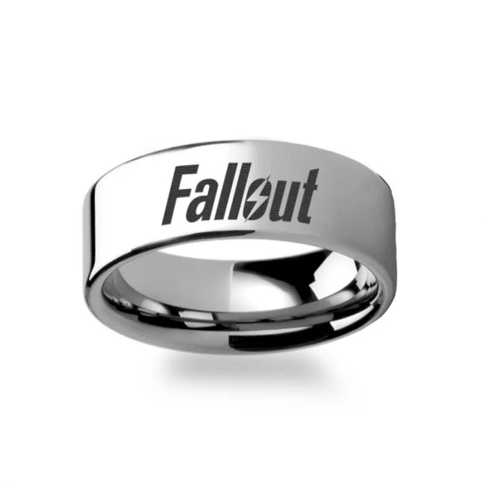 Beautiful rings with opals-Fallout 4 Tungsten Men's Wedding Band