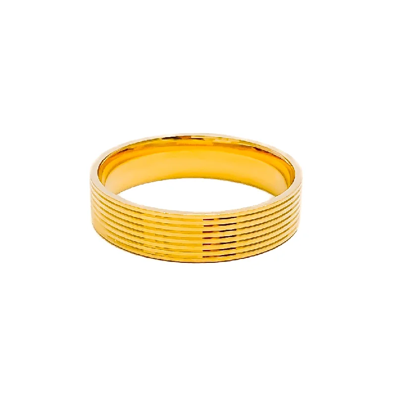 Elegant rings for every occasion-Classic Radiant 22k Gold Band