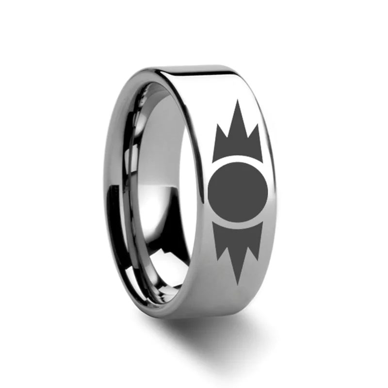 Gold rings for everyday wear-Star Wars Sith Emblem Tungsten Men's Wedding Band