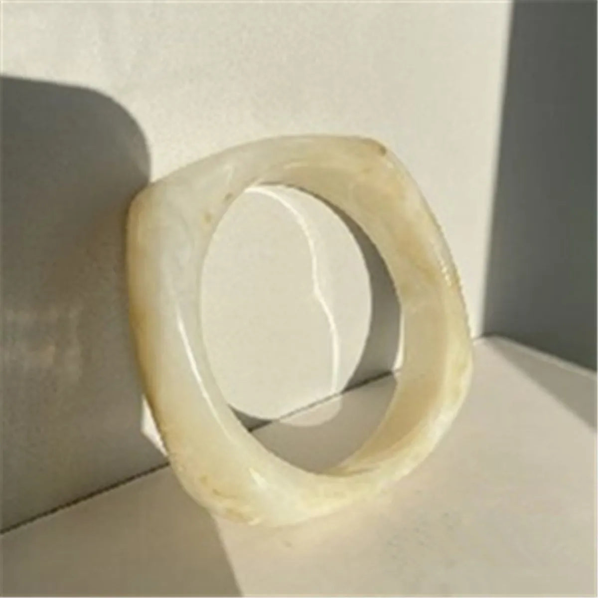 Square Ivory White 1 Inner Diameter about 6.7cm