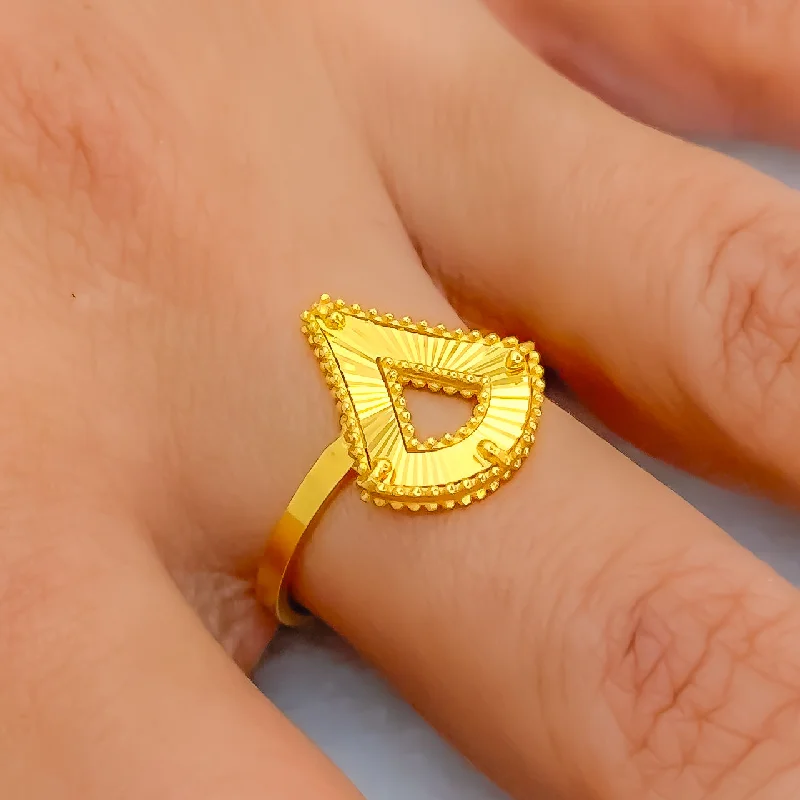 Custom rings with custom initials-Vibrant Versatile 21k Gold Ring