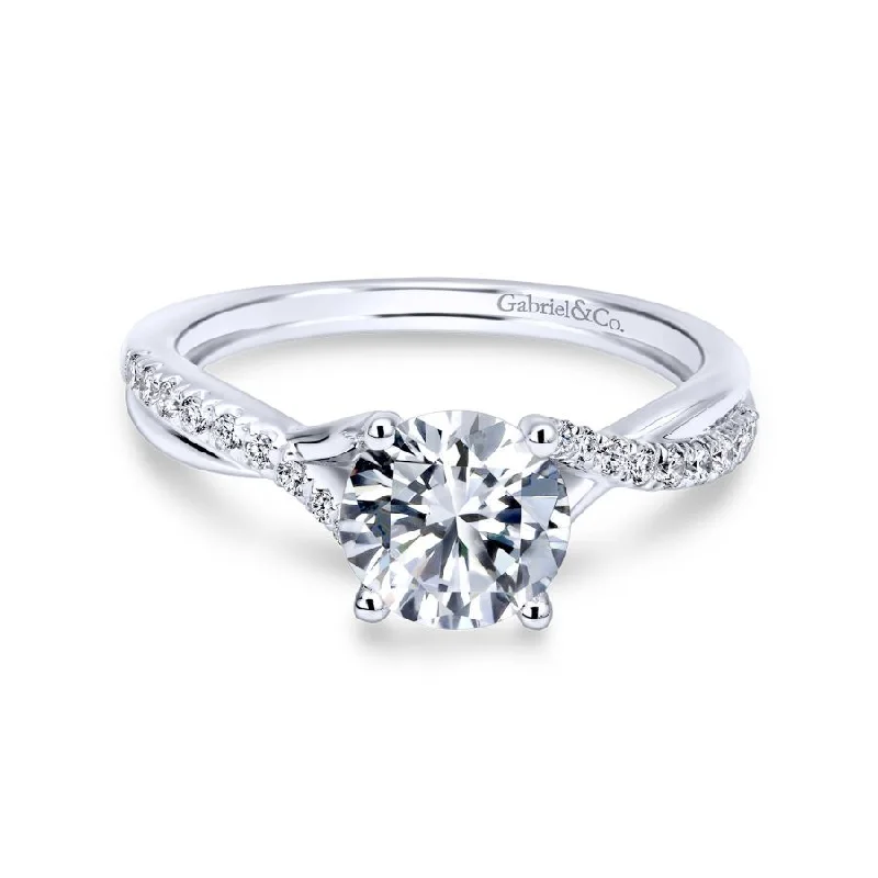 Classic round cut engagement rings-Leigh Engagement Ring Setting