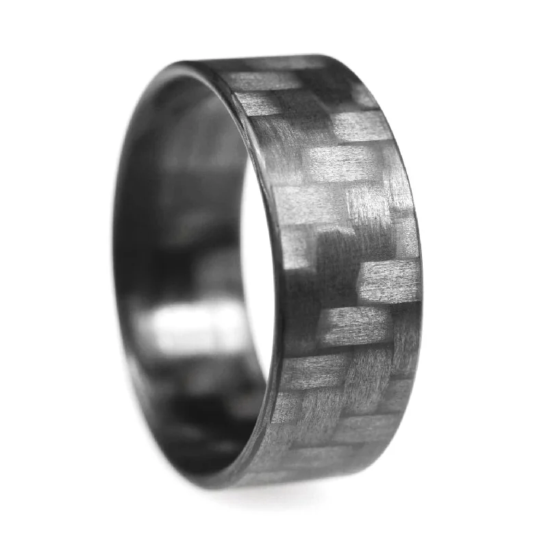 Elegant engagement rings with emeralds-Ultra Lightweight Carbon Fiber Men's Wedding Band