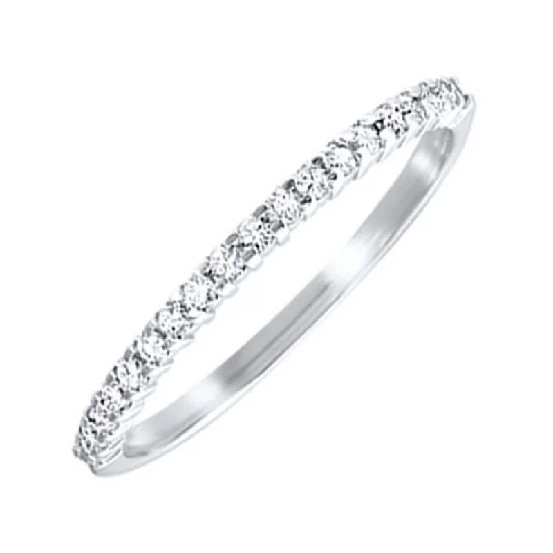 Luxury engagement rings with diamond accents-White Gold Stackable Round Diamond Band, 0.16 cttw