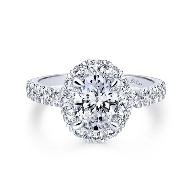 Luxury engagement rings with diamond bands-Sutton Oval Engagement Ring Setting